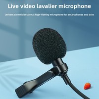 Microphone Lavalier Léger avec Réduction de Bruit pour Enregistrement, Karaoké, Téléphone Portable, Diffusion en Direct, Vidéo Extérieure Portable, Filaire