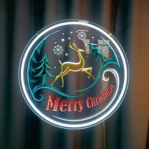 All'ingrosso Custom LED Neon USB <span class=keywords><strong>buon</strong></span> segno di natale consegna veloce per l'ufficio casa negozio al dettaglio arredamento interno No MOQ - Product Image 6