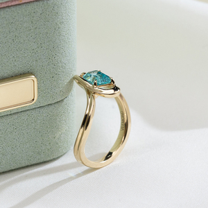 แหวนหมั้นเพชรทรงแอสเชอร์ ทองคำ 18K รุ่น MSR-2018 จาก Messi Jewelry - Product Image 2