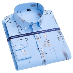 เสื้อเชิ้ตแขนยาวผู้ชายผ้าไหม/ผ้าฝ้ายแบบไม่บุซับใน <span class=keywords><strong>สี</strong></span>พื้น ปักลาย<span class=keywords><strong>ทอง</strong></span>สามมิติ รุ่นใหม่รับฤดูใบไม้ผลิ/ฤดูร้อน เป็นมิตรต่อสิ่งแวดล้อม - Product Image 4