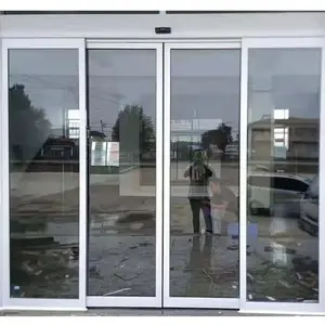 Oredy aluminum profile automatic glass sliding system door with microwave motion sensor