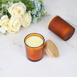 Empty Luxury Glossy Black White 10.5oz Glass Candle Jar with <b>Lid</b> for Candle Making Christmas Handmade Reusable Recyclable - Product Image 3