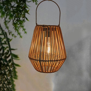Lanternes solaires étanches en rotin pour l'extérieur Lampes de <span class=keywords><strong>jardin</strong></span> solaires pour cour, patio, porche, <span class=keywords><strong>lampe</strong></span> de décoration suspendue - Product Image 1