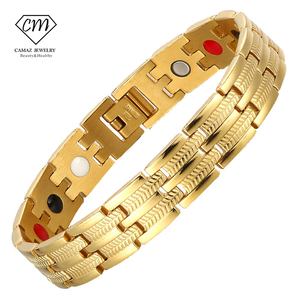 Pulsera de Terapia Magnética Cuántica de Acero Inoxidable 316L con Logotipo OEM Hoonni, Mejora el Sueño para la <span class=keywords><strong>Salud</strong></span> Corporal - Product Image 1