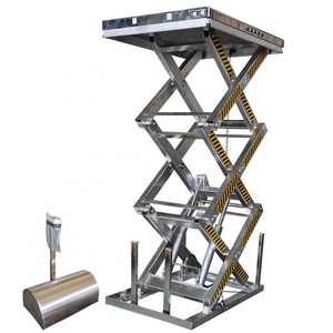 Gute Qualität Hydraulischer elektrischer Scheren hub tisch Kunden spezifisches Material Fracht <span class=keywords><strong>lift</strong></span> - Product Image 3