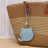 Étui Loupe Portable Haute Définition en Cuir PU avec Lanière, Motif Chat Mignon