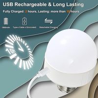 Ampoule LED SMD E27/E26 rechargeable RGB, télécommande sans fil, installation facile, usage résidentiel, dimmable, garantie de 3 ans