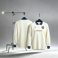 Maillot de football vintage haut de gamme personnalisé à manches longues, chemise de football rétro rayée, uniforme d'équipe brodé