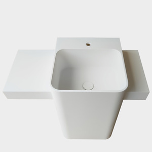 Vente directe en magasin, lavabo vertical pour le lavage des mains, lavabo intégré personnalisé en acrylique, pierre artificielle - Product Image 6