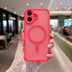 เคสโทรศัพท์แม่เหล็กสีตัดกันสุดฮิตสำหรับ iPhone 17 Pro Max 16 15 <span class=keywords><strong>Plus</strong></span> ขายส่ง ฝาหลังแบบด้าน ไฮบริด มีสินค้าพร้อมส่งเร็ว - Product Image 4