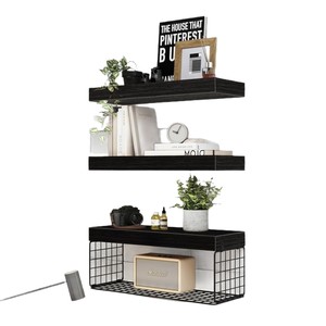 Estante flotante de pared Caoxian Jiada de 15.7x5.9 pulgadas, estante de almacenamiento de madera de 3 niveles para baño, cocina y sala de estar - Product Image 4