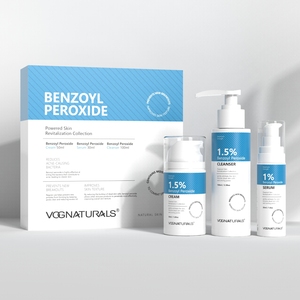 OEM Ensemble de soins de la <span class=keywords><strong>peau</strong></span> contre l'acné au peroxyde de benzoyle Nettoyant pour le <span class=keywords><strong>visage</strong></span> au peroxyde de benzoyle Crème réparatrice de toner acide - Product Image 1