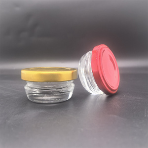 Venta al por mayor de tarros de almacenamiento de vidrio para alimentos, mermelada de fruta, gelatina, mantequilla de maní, vacío, 30ml, forma cónica, tarros de vidrio de caviar con tapa de metal - Product Image 3