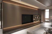 Meuble TV moderne personnalisé pour salon de villa et appartement - Conception sur mesure + Fabrication directe usine