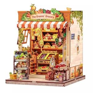 Nuevo Producto: Pequeña Tienda Verde para Parejas, Creativo Juguete de Madera 3D Estereoscópico Hecho a Mano, Modelo de Soporte para Libros para Armar - Product Image 1