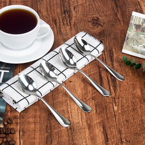 Juego de cuchara y tenedores de té de acero inoxidable pequeño de alta calidad, cuchara de cena clásica para café para restaurantes y hoteles