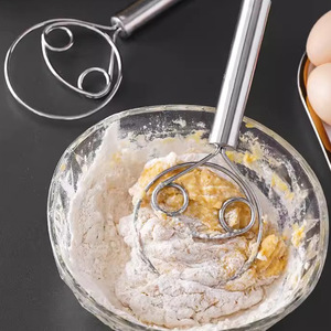Stainless Steel Hand Dough Mixer Manual Egg Beater For Bakery Dough Mixing Tool - Product Image 1