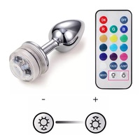Jouets sexuels, plug anal, jouets sexuels érotiques, plug anal à lumière LED avec télécommande