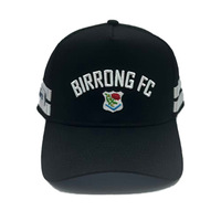 Gorras Trucker de Perfil Alto de 5 Paneles con Franjas Laterales Bordadas en 3D, Gorras Trucker Personalizadas con 2 Franjas de Espuma y Malla, Cierre a Presión