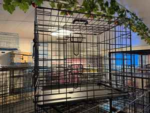 Kandang Anjing Lipat Besar Tanpa Alas, Kandang Hewan Peliharaan Tugas Berat Dua Pintu untuk Anjing Kucing, Kandang Portabel dengan Pintu Atas & Samping - Product Image 2