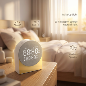Reloj Despertador SM16 4 <span class=keywords><strong>en</strong></span> 1 con Luz de Amanecer, Altavoz Inalámbrico, Máquina de Ruido Blanco con 20 Sonidos para un Sueño Profundo - Product Image 1