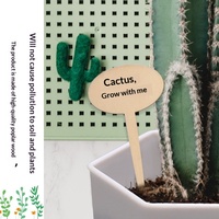 Plaque de Jardin en Bois Moderne et Simple avec Logo Personnalisé, Étiquette Végétale DIY à Graver au Laser, Support d'Étiquette d'Identification d'Plantes Inscriptible