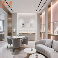 Bijouterie exquise Design personnalisé Vitrines insulaires haut de gamme Personnalisation de la vitrine prête pour le centre commercial