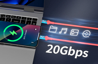 Câble SYONG USB3.2, transfert de données 20 Gbps et charge PD 240 W, câble vidéo 4K60Hz, compatible avec les téléphones, les appareils Thunderbolt 3/4