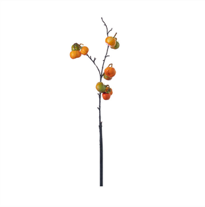 Fleurs de kaki simulées Branches Arbres fruitiers Nouvelles décorations de salon de style chinois Décoration d'<span class=keywords><strong>arbre</strong></span> de kaki de fruits rouges - Product Image 4