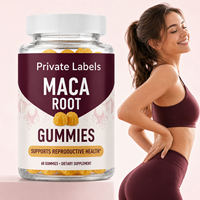 Gummies à mâcher en vrac, personnalisables ODM, marque privée, à base de racine de Maca naturelle du Pérou, pour soutenir la santé reproductive, complément alimentaire à base de Maca