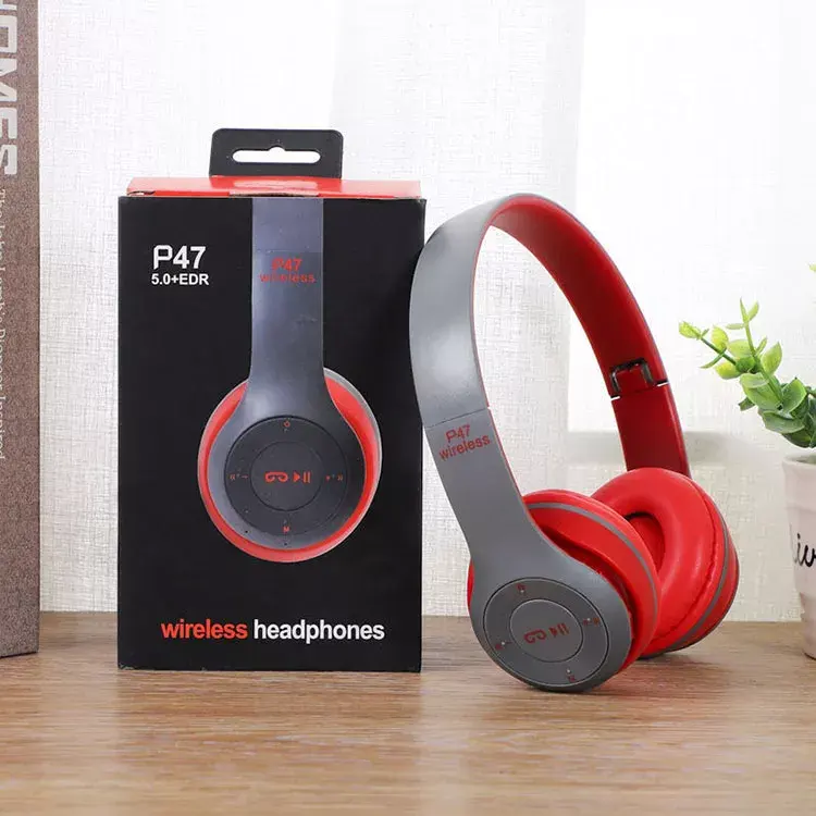 Free Shipping Factory Supply P47 Earphone Headphones Headset With Hands Free Microphone