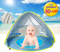 Protection solaire UV Tente de plage pliable portable, abri solaire, piscine pour enfants, tente pour bébé