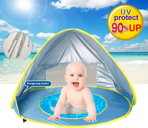 Protection solaire UV Tente <span class=keywords><strong>de</strong></span> plage pliable portable, <span class=keywords><strong>abri</strong></span> solaire, <span class=keywords><strong>piscine</strong></span> pour enfants, tente pour bébé - Product Image 4