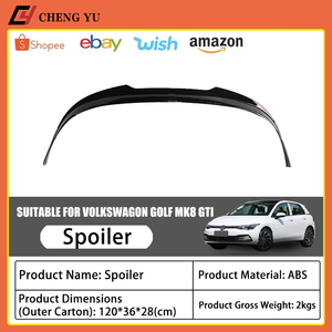 Alerón de Techo Aerodinámico Estético en Oferta para <span class=keywords><strong>Volkswagen</strong></span> Golf MK8 GTI, Kit de Carrocería de Repuesto en ABS con Acabado Negro Brillante Estilo Carbono - Product Image 2