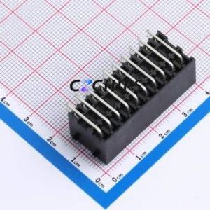 DB2ERHBG-3.81-2*10P-BK Plug-in Terminal Block Bent Lead Through Hole,P=3.81mm Board-to-Board / Socket - Closed Snap Fixing 2x10P - Product Image 2