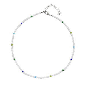 Trendy Bead Chain Necklace <span class=keywords><strong>Sead</strong></span> Beads turchese Pearl Diy perline Boho Colorful Girl Necklace gioielli fatti a mano multistrato - Product Image 5