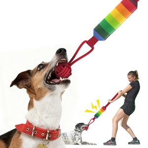 Mainan Kunyah Anjing Kinyu Berkualitas Tinggi Ramah Lingkungan dari Katun, Bentuk Hiu Pelangi, Interaktif Bersuara, Latihan, Membersihkan Gigi Hewan Peliharaan - Product Image 1