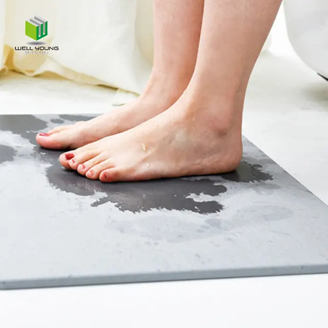 household items diatomite mat fast drying bath mat water absorbing
