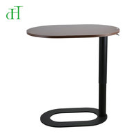 Table d'appoint de salon en noyer, réglable en hauteur pneumatiquement, vente en gros d'usine