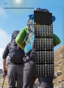 Panneau solaire monocristallin pliable 5V 18V 12V, chargeur solaire portable pour le camping en plein air, la randonnée, la recharge de téléphone, la banque d'alimentation - Product Image 3