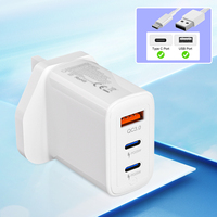 Adaptateur de voyage standard européen 50W, 3 ports USB A, type C, multi-ports, QC3.0, charge rapide, chargeurs de téléphone