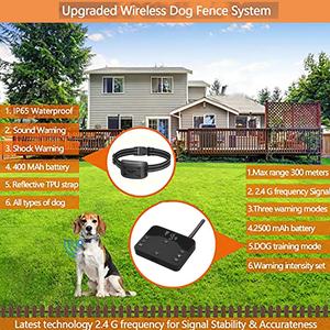 Valla Inalámbrica para Mascotas 2025, Sistema de Contención para Perros, Cubre hasta 1/<span class=keywords><strong>2</strong></span> Acre, Receptor Impermeable con Corrección de Tono/Estática - Product Image 4