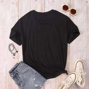 T-shirt ample pour femme, motif léopard vintage, guitare, groupe de rock, style country, jersey décontracté, taille XL, pour l'été - Product Image 4