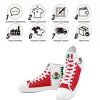 Chaussures en toile décontractées personnalisées avec nom d'équipe, impression à la demande, OEM ODM, pour groupes de fans, directement de l'usine FN024-26023059-3