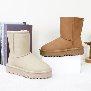 Stivali Invernali Classici da <span class=keywords><strong>Donna</strong></span> in Pelle PU con Logo Personalizzato, Piattaforma, Fodera in Pelliccia, Caldi, Comodi e Morbidi - Product Image 2