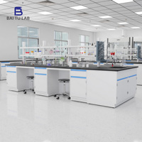 Comptoir de laboratoire informatique sur mesure en résine phénolique avec tiroirs pour universités et instituts de recherche chimiques