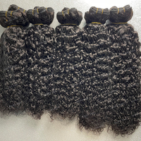 Vente en Gros de Mèches de Cheveux Bouclés Birmans Aligné Cuticule Super Double Drawn, Cheveux Humains Vierges Bruts Bouclés Pixie, Rallonge de Cheveux