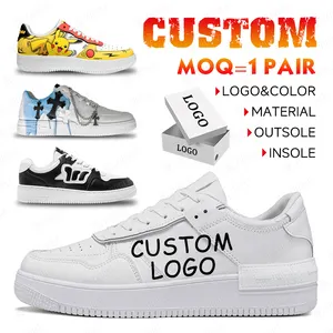 Sneakers,Rep Print Wit Aanpasbare Groothandel Chunky Air 1 Goedkope Naam Merk Designer Custom Logo Sneakers Wandelschoenen Heren