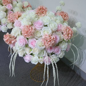 Vente en gros roses blanches artificielles hortensias roses <span class=keywords><strong>frange</strong></span> pour mariage arrangements floraux de vacances pour la Saint-Valentin Thanksgiving - Product Image 5