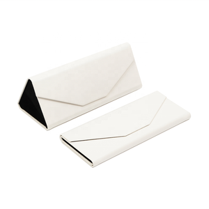 Customizable Logo PU Leather Folding <strong>Eyeglasses</strong> Case with Sunglasses Package Optical Foldable <strong>Holder</strong> - Product Image 5